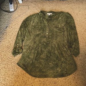 Green Quarter Sleeve Blouse Westport 1962